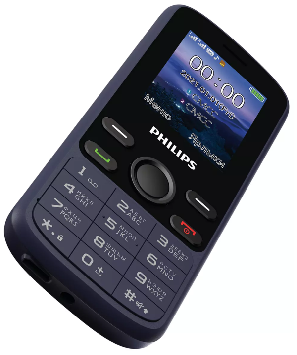 Купить Телефон Philips Xenium E111, синий